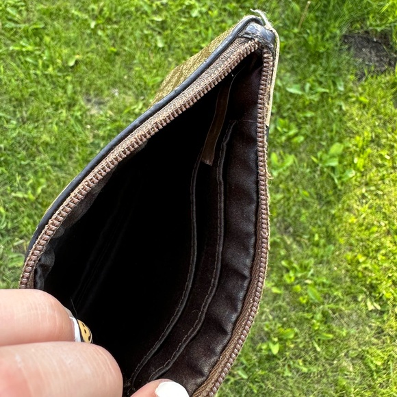 NWT Coach Women's Mini Skinny ID Case & Pre-Loved Monogram Zip Mini Clutch Set - Picture 5 of 10